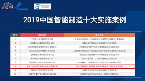 儀綜所智能制造項目入選“中國智能制造十大實(shí)施案例” 儀綜所智能制造項目入選“中國智能制造十大實(shí)施案例”